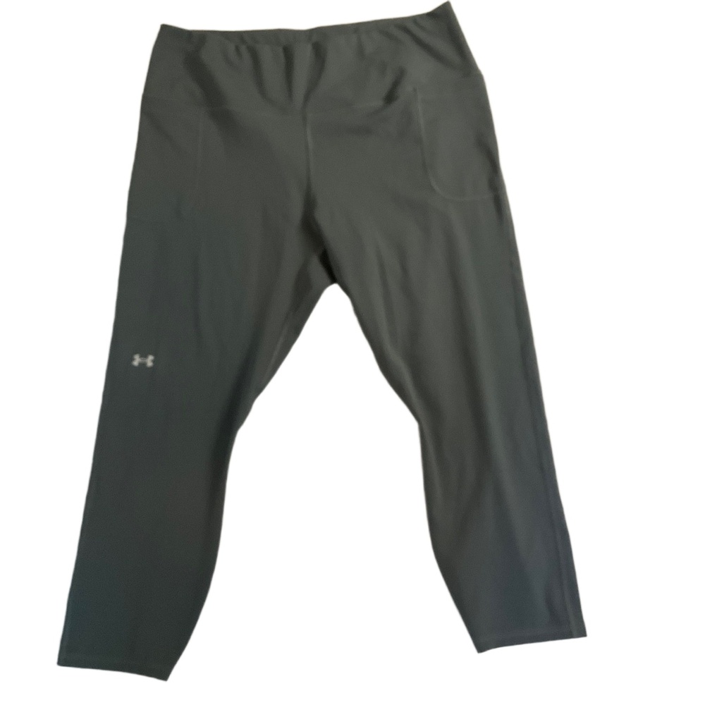 Under Armour‎ Grey Elastic Waist Side Pockets Logo Athletic Capri Pants 2X